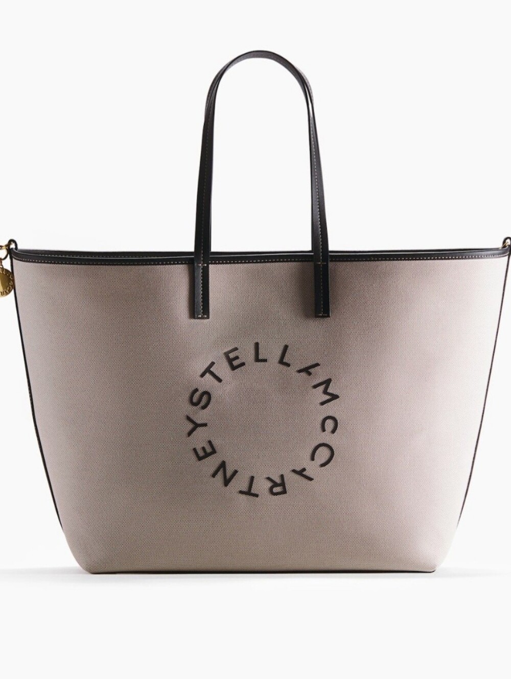 Stella McCartney Beige Large Logo Canvas Tote w/removable Pouch
